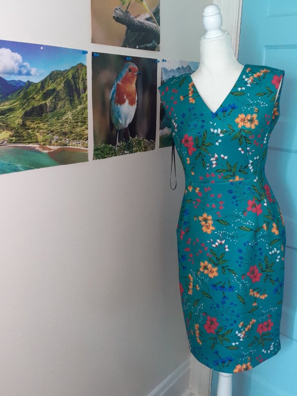 Calvin Klein Turquoise Floral Dress- SZ: 10